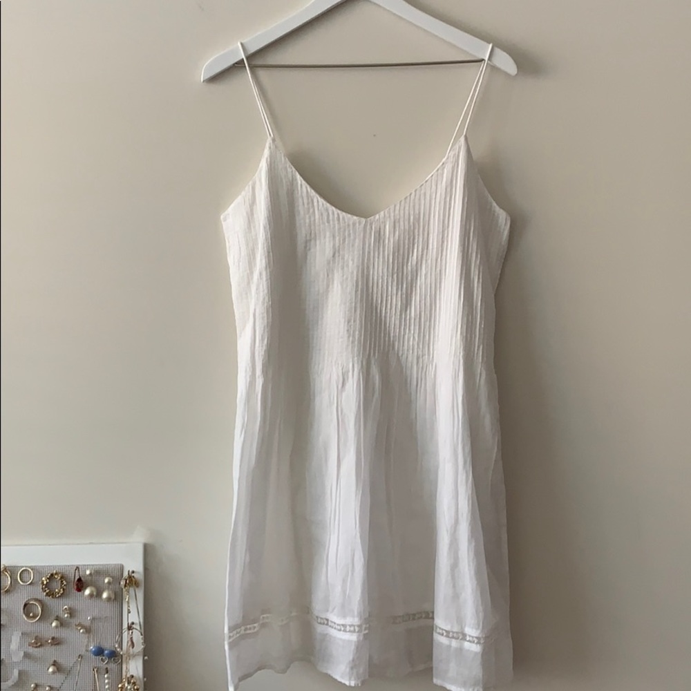NWOT Zara white lace strap bridal shower dress
